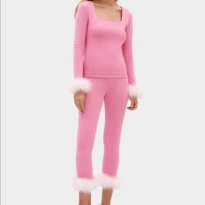 *NWT* Daily Sleeper The Weekend Chic Set with Leggings in Pink